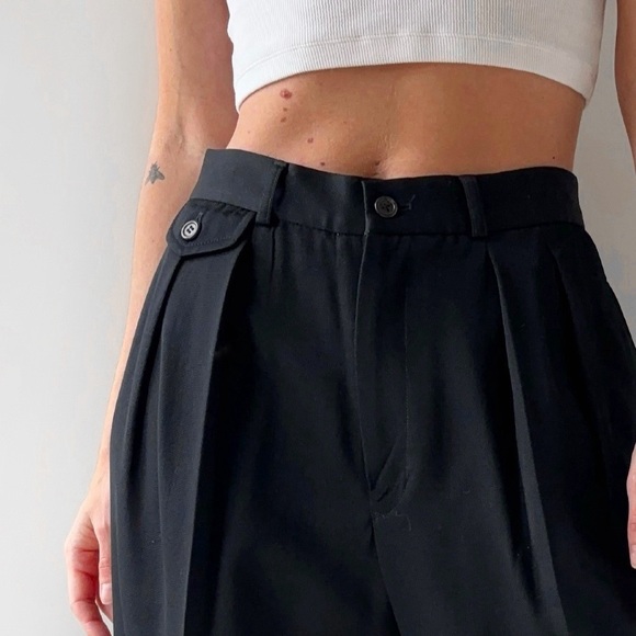 ‼️SOLD‼️ Vintage Ralph Lauren pleated high rise relaxed fit trousers 100% wool - Picture 4 of 8